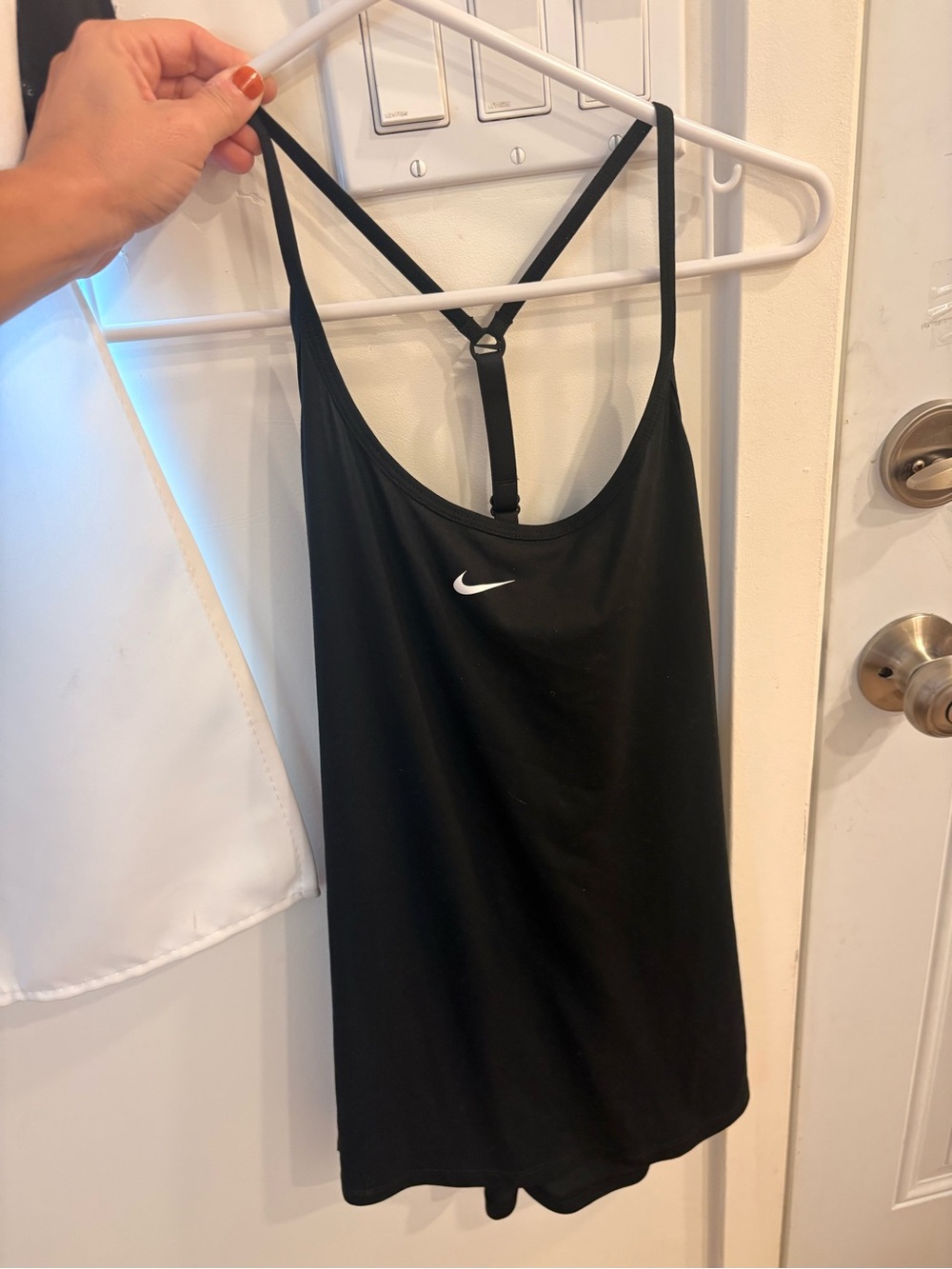 Nike Black Strappy Racerback Camisole with White Swoosh